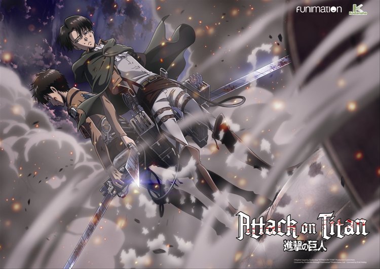 Attack on Titan - Erin and Levi Clear PVC Poster A2 Size